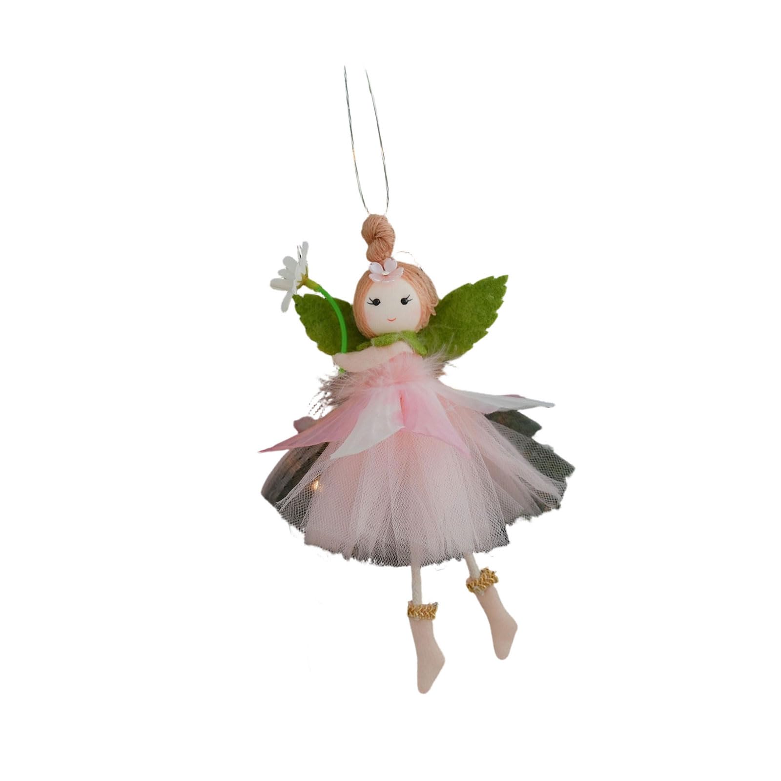Nucelit Home Decoration Hanging Ornament Plush Angelic Girl for Wall Mount Tabletop Display or Door Hanging Festival Accent Spring Decoration