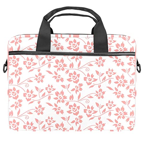 Sac ordinateur portable 13-14.5 pouces fleurs corail housse PC portable imperméable avec bandoulière