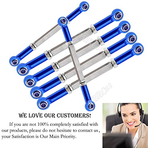Arrcat Turnbuckles Camber Links Upgrades Parts For Ecx 1/10 2Wd Ruckus Axe Brutus Circuit Amp Mt Amp Db Amp Crush K&N Torment,6Pcs Aluminum Adjustable Turnbuckles,Replace Ecx1046,Navy Blue #TOP5