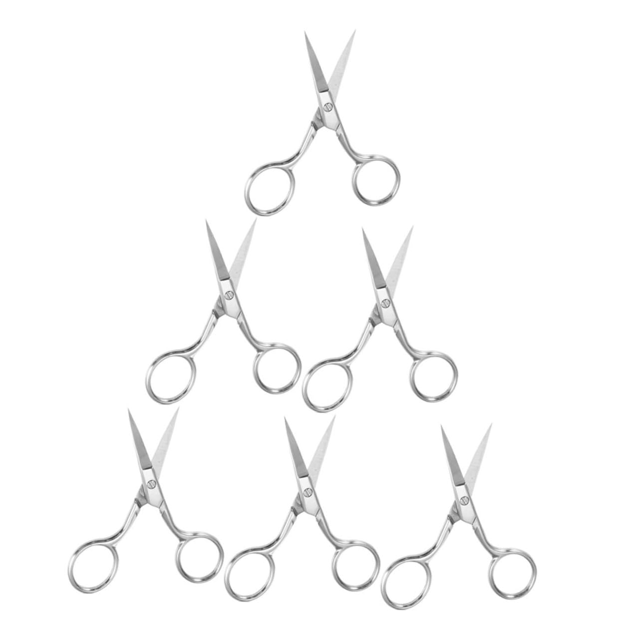 Beatifufu Complete Eyebrow Grooming Kit 6pcs Stainless Steel Scissors for Facial Hair Mini Scissors for Home