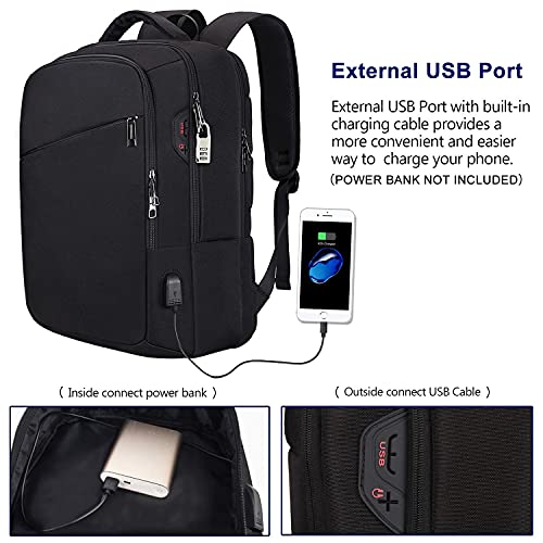 Travel Business Anti-Diefstal Laptoprugzak Duurzame Waterbestendige Universiteitsrugzak Voor Heren Dames Met Usb-Oplaad… - Image 3