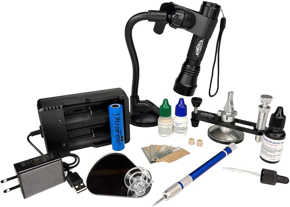 Delta Kits Windshield Repair Kit – Starter System with UV Curing Light | Professional Auto Glass Chip & Crack Repair Kit | Includes Injector, Resin & Tools