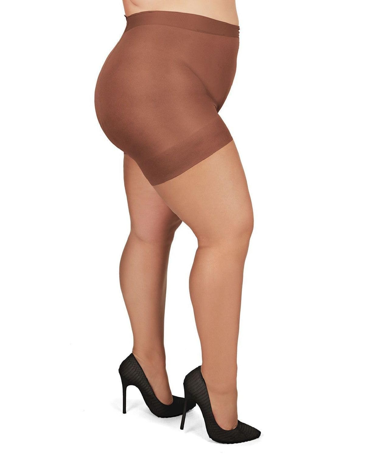 MeMoiPlus Size Curvy Ultra Sheer Control Top Pantyhose