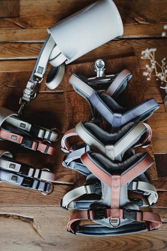 Hunter Hundegeschirr NEOPREN, Farbe: Lavendel/grau, strapazierfähiges Nylon, mit weichem Neopren gepolstert, reflektierendes 3M Scotchlite Reflective Material, pflegeleicht, komfortabel, Größe: S