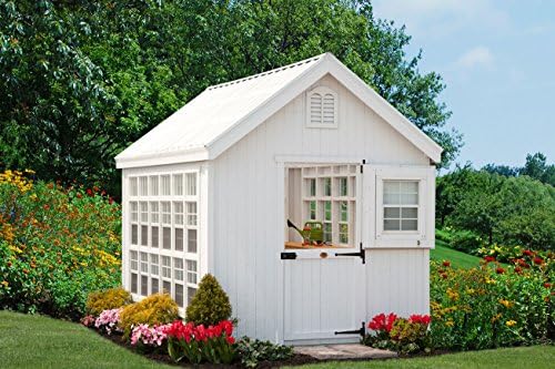 Little Cottage Company Colonial Gable Greenhouse, 10' x 16', Primed Tan