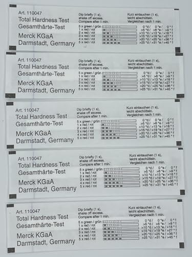 Medasa Wasserhärte Teststreifen einzeln verpackt und versiegelt Ergebnis in °dH Gesamthärte Test Kalktest Wasserhärte Test, Teststäbchen (5)