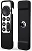 Case Compatible with Apple TV 4K Siri Remote 2021 2022 - Soft Silicone Remote Case Cover Sleeve Skin Compatible with Apple TV 4K / HD Siri Remote Controller (2nd & 3rd Gen) - Black