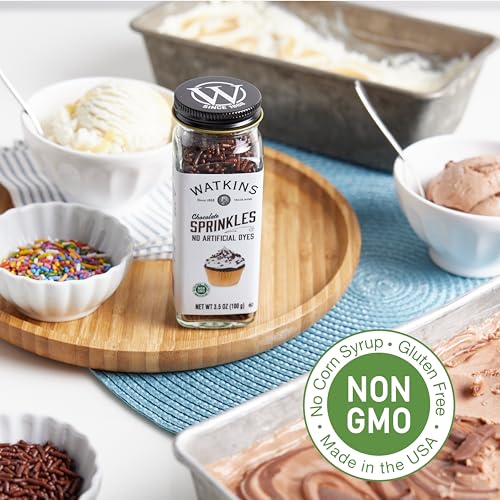 Image of Watkins Chocolate Decorating Sprinkles, 3.5 Ounce, Pack of 3
