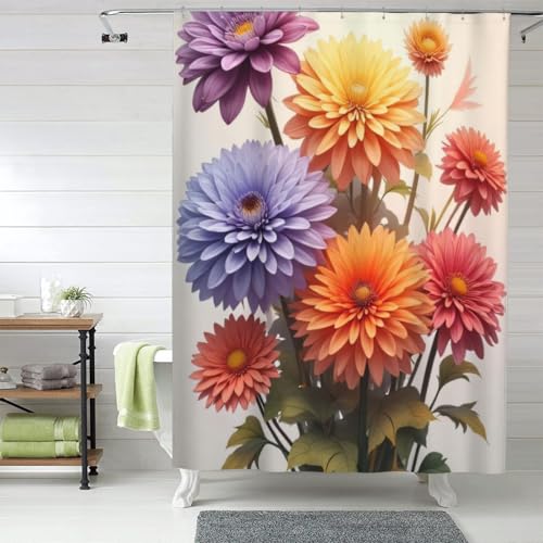 Doublure de rideau de douche opaque contre le vis-à-vis dahlia - 2