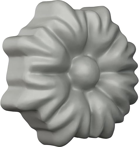 Miniatura 2 de Ekena Millwork ROS01X01LA-CASE-4 Roseta, paquete de 4, blanco imprimado de fábrica