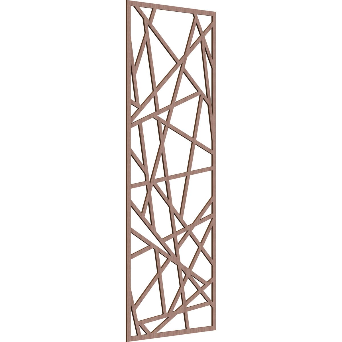 Conway Decorative Pierced Fretwork Wood Wall Panels, 37 3/8"W x 94 3/8"H x 3/8"T, Walnut