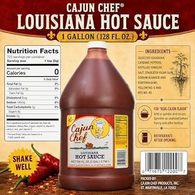 Cajun Chef Louisiana Hot Sauce 1 Gal by Cajun Chef