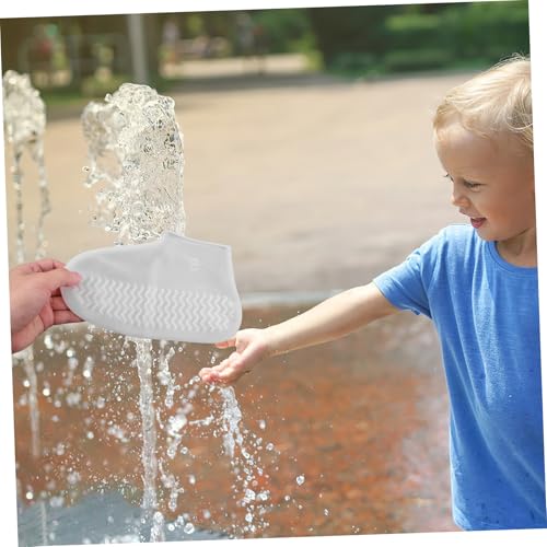 SUPVOX 2pcs Foldable Overshoes Child White miniatura 5
