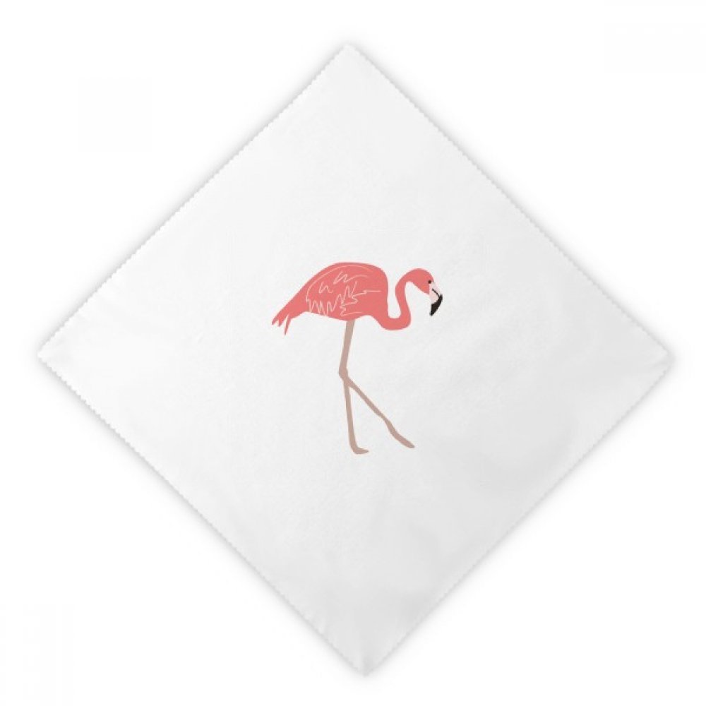 Serviettes en tissu de qualité supérieure motif flamant rose chic blanc multicolore