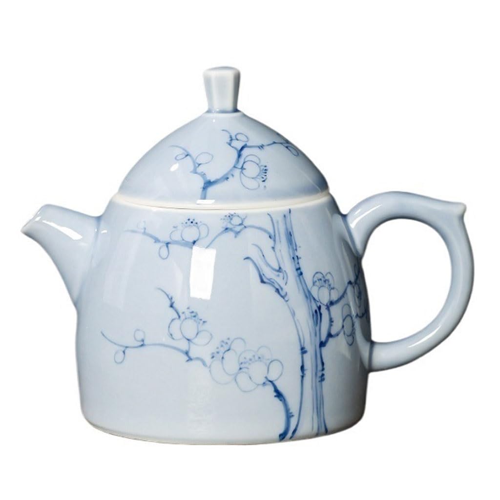 Czajnik do herbaty dzbanek do herbaty ceramiczny czajniczek ręcznie malowany kwiat śliwy czajniczek pojedynczy z pokrywką do domu popołudniowa herbata przyjęcie dzbanek do herbaty do kuchenki