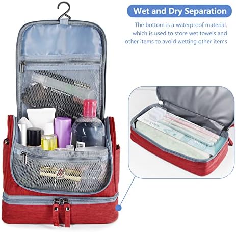 Hanging Travel Toiletry Bag, wobsion Water-resistant Makeup Cosmetic Bag, Portable Makeup Organizer Bag,Bathroom and Shower Organizer Kit for Toiletries,Makeup Brushes,Toiletry Bag for Men and Women 4 Hanging Travel Toiletry Bag, wobsion Water-resistant Makeup Cosmetic Bag, Portable Makeup Organizer Bag,Bathroom and Shower Organizer Kit for Toiletries,Makeup Brushes,Toiletry Bag for Men and Women