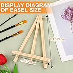 ESRICH 24 Pack 9 Inch Wood Easels, Easel Stand for Painting Canvases, Art,and Crafts, Tripod, Painting Party Easel, Kids Student Tabletop Easels for Painting, Portable Canvas Photo Picture Sign Holder - Image 2