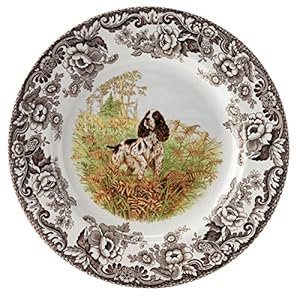 Spode Woodland Dinner Plate, English Springer Spaniel | 10.5 Inch | Hunting Cabin, Lodge, and Cottage Décor | Made in England from Fine Earthenware | Microwave and Dishwasher Safe Spode Woodland Dinner Plate English Springer Spaniel 105 Inch Hunting Cabin Lodge and Cottage Decor Made in England from Fine Earthenware Microwave and Dishwasher Safe