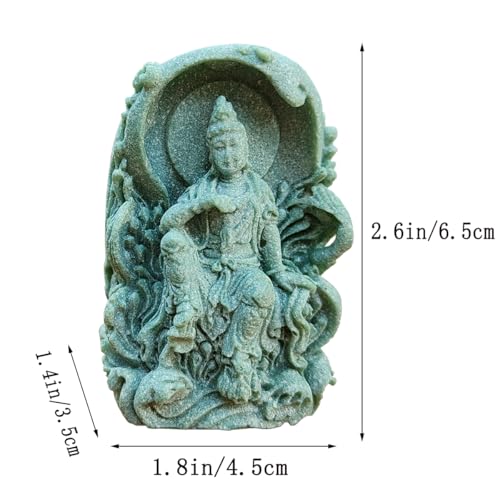 Estatua Mini Guanyin Buda en Piedra Arenisca miniatura 6