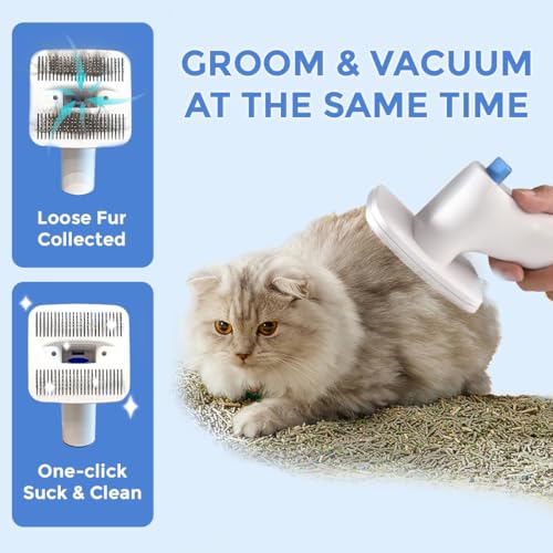 VanPaws Pet Grooming Vacuum Kit, Dog & Cat Hair Clipper with 13000PA Suction - 3 Adjustable Suction Levels, 5 Grooming Attachments, 2.8L Large Capacity Dust Bin - Image 3