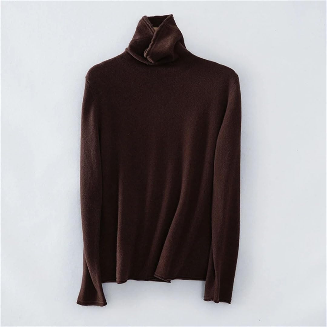 Damski podstawowy sweter z golfem sweter top swetry golf wełna zima dzianina