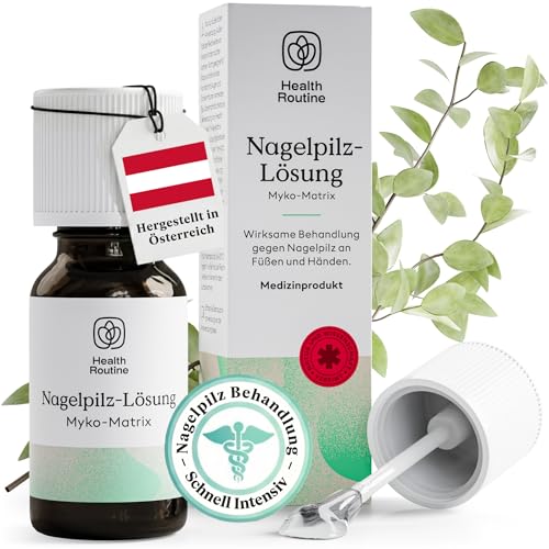 Health Routine Myko-Matrix Nagelpilz Lösung CE-zertifiziertes Medizinprodukt - Nagelpilz Nagellack zur Nagelpflege Entwickelt in Österreich - Nagelhärter - Nagelöl Geeignet für Fuß & Hand