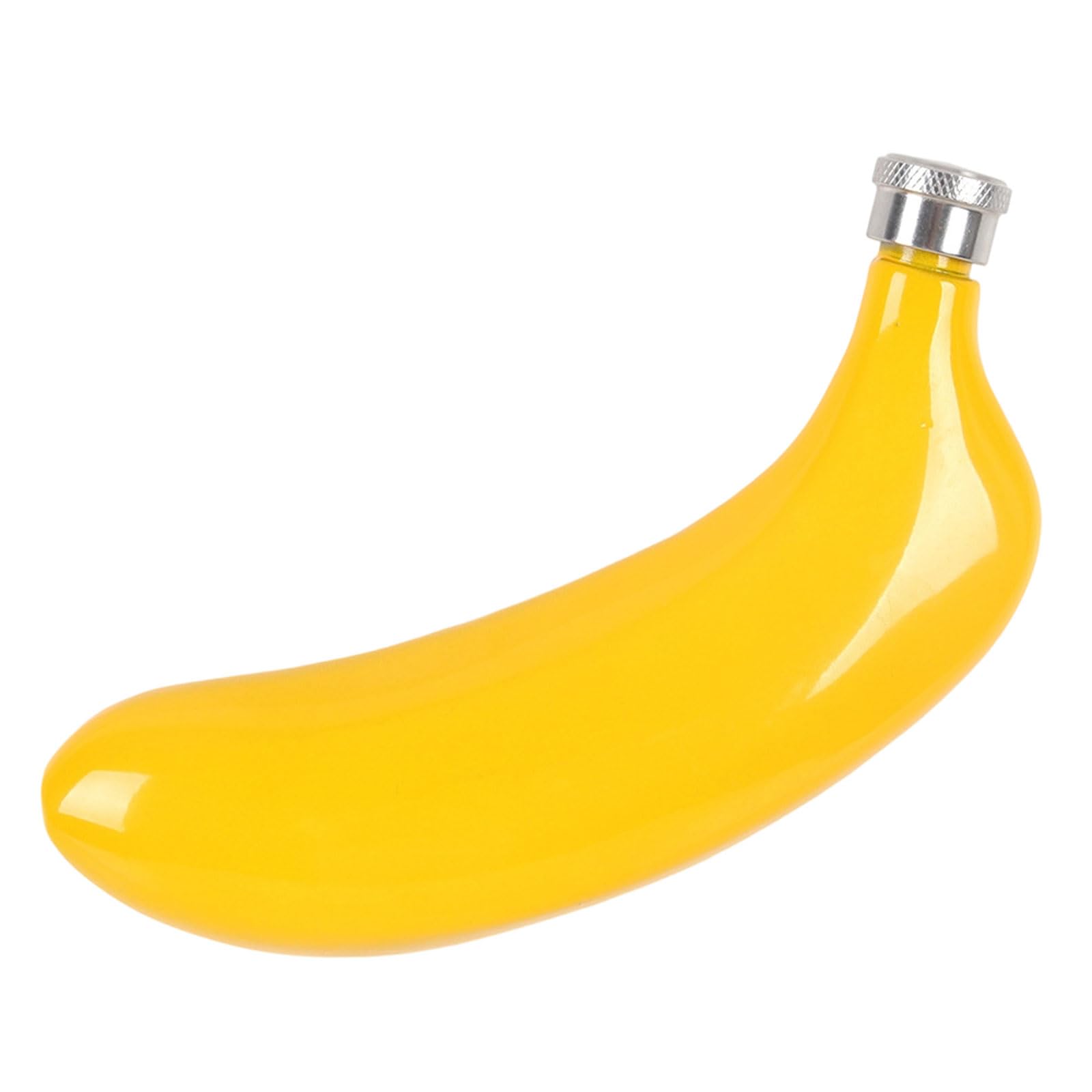 LUCKGONI Premium 5oz Banana Shaped Stainless Steel Liquor Flask for Outdoor Adventures Pocket Bottle Drink Container