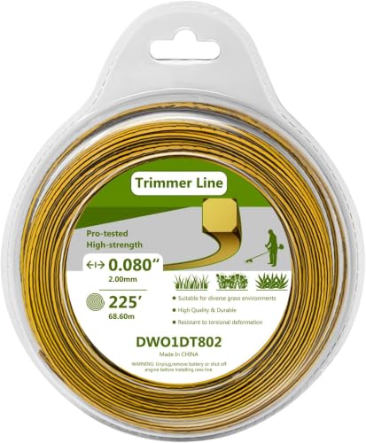HASME Replacement Line for Dewalt Trimmer Replaces for DWO1DT802 Fits for DWO1DT801 885911411851 B00TF02KIQ DCST920B DCST920P1 DCST970B 225-Feet x 0.080-Inch