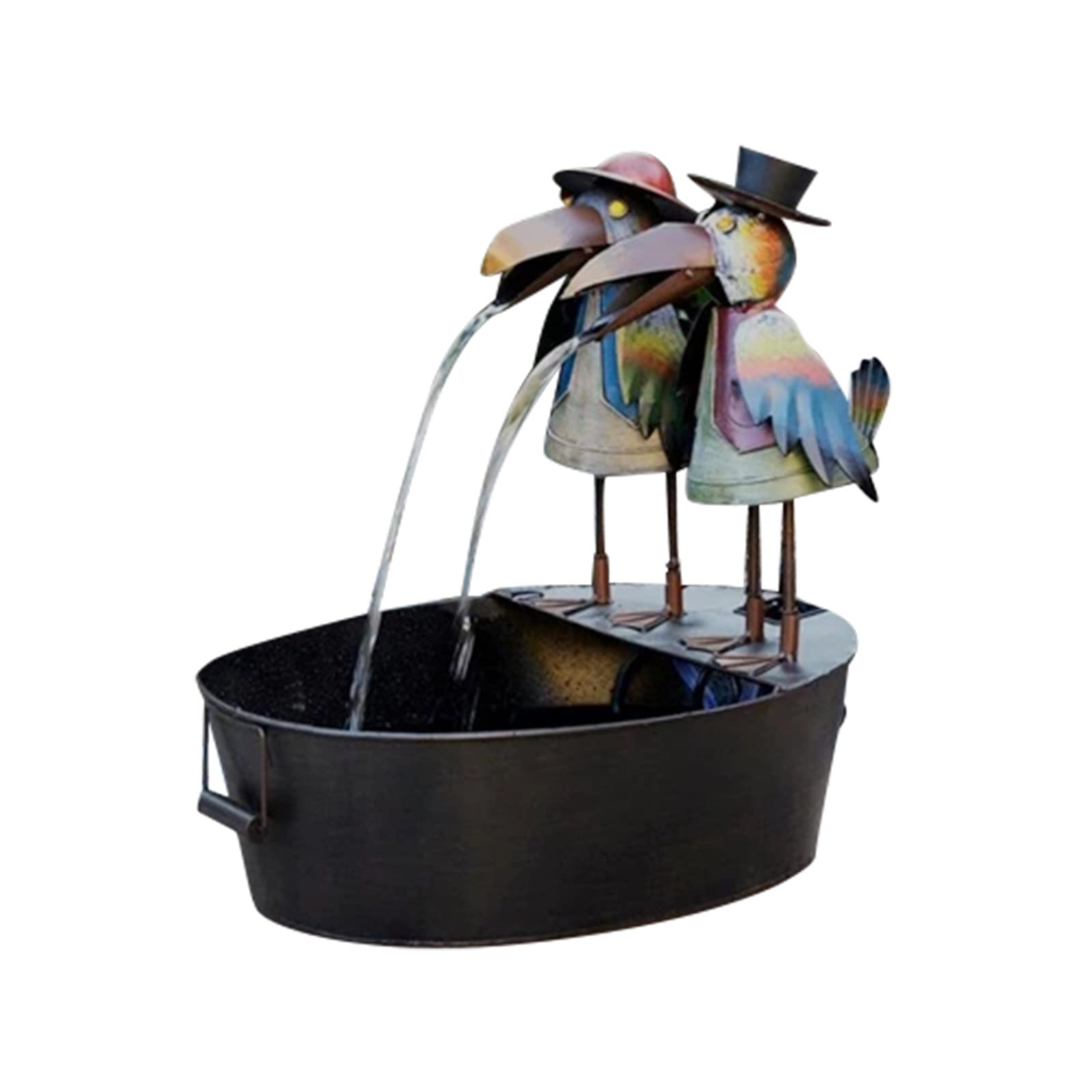DACONGMING 8×13×17cm Tall Outdoor Resin Crow Water Fountain Yard Art Decor, Outdoor Water Fountain for Garden, Patio, Desktop, Lawn, Porch-Yard Art Decor, Outdoor Fountain Yard Art Decor Statue