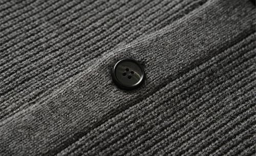 Men's Shawl Collar Cardigan Sweater Slim Fit Cable Knit Button Up Merino Wool Casual Sweater4