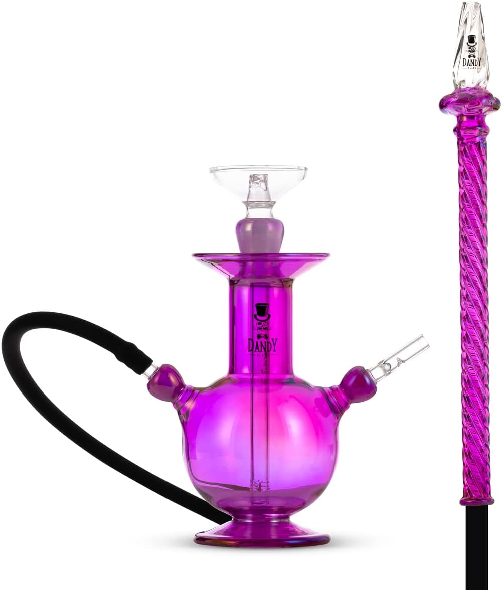 Cachimba de cristal Alambic Dandy Glass (Arcoiris morado) – Cachimba resistente de cristal de laboratorio – Cachimba incluida con todos los equipos