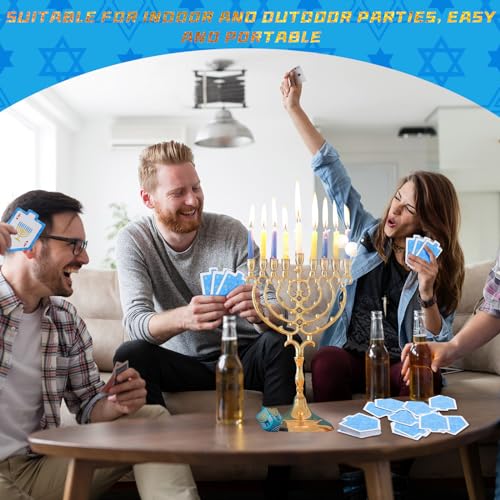 Juego de 12 barajas de cartas Hanukkah miniatura 5