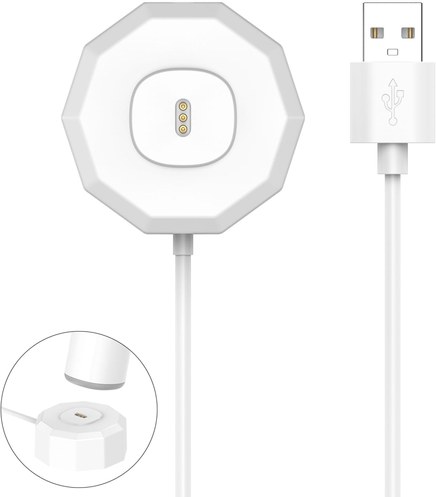 Charger for Laifen Electric Toothbrush, Replacement Charging Cable Dock Base for Laifen LFTB01-S/A/P Toothbrushes (White)