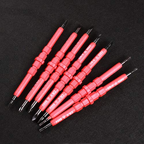 Conjunto de 7 chaves de fenda Yardwe com chave de fenda cruzada e chave de fenda de aço magnético