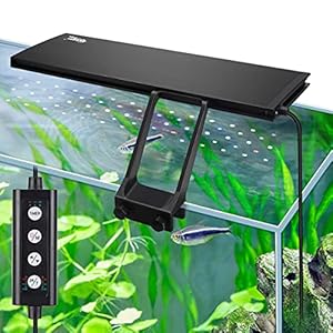 hygger Clip On 24/7 Lighting Aquarium LED Light, 14W Sunrise-Daylight-Moonlight Mode and DIY Mode, Adjustable Timer…