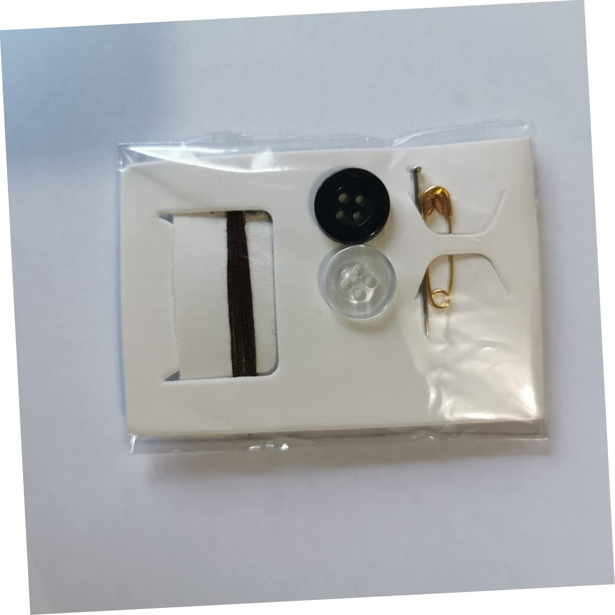 Uonlytech 15Pcs Mini Sewing Kit with Needle Thread Buttons and Pin Compact Sewing Supplies for Travel Hotel and Emergencies for Beginners and