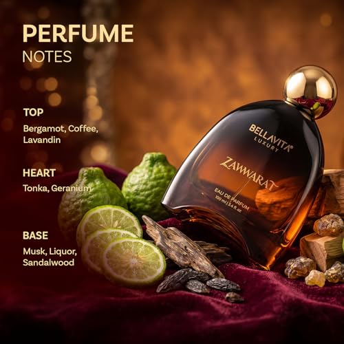 Image of BELLAVITA ZAWWARAT | Dubai Crafted | Perfume For Man | 100ml | 25% Perfume Oil Concentration | Bergamot, Coffee, Tonka & Musk | Premium Long Lasting Fragnance