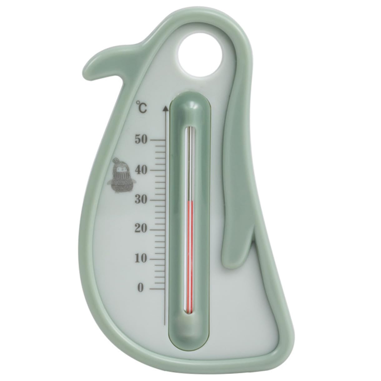 Termómetro de Agua para Bañera Infantil, Verde, Medición