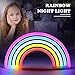 Rainbow Night Light for Kids - LED Rainbow Neon Signs for Wall Decor, Bedroom Decorations, Home Accessories, Party & Holiday Decor - Battery or USB Operated Table Night Lights