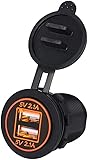 Republe 5V 2.1A Dual USB Cargador de Coche a Prueba de Agua IP66 z?calo de Carga Toma de Corriente Compatible para Coche Barco Marina Republe 5V 2.1A Dual USB Cargador de Coche a Prueba de Agua IP66 z?calo de Carga Toma de Corriente Compatible para Coche Barco Marina