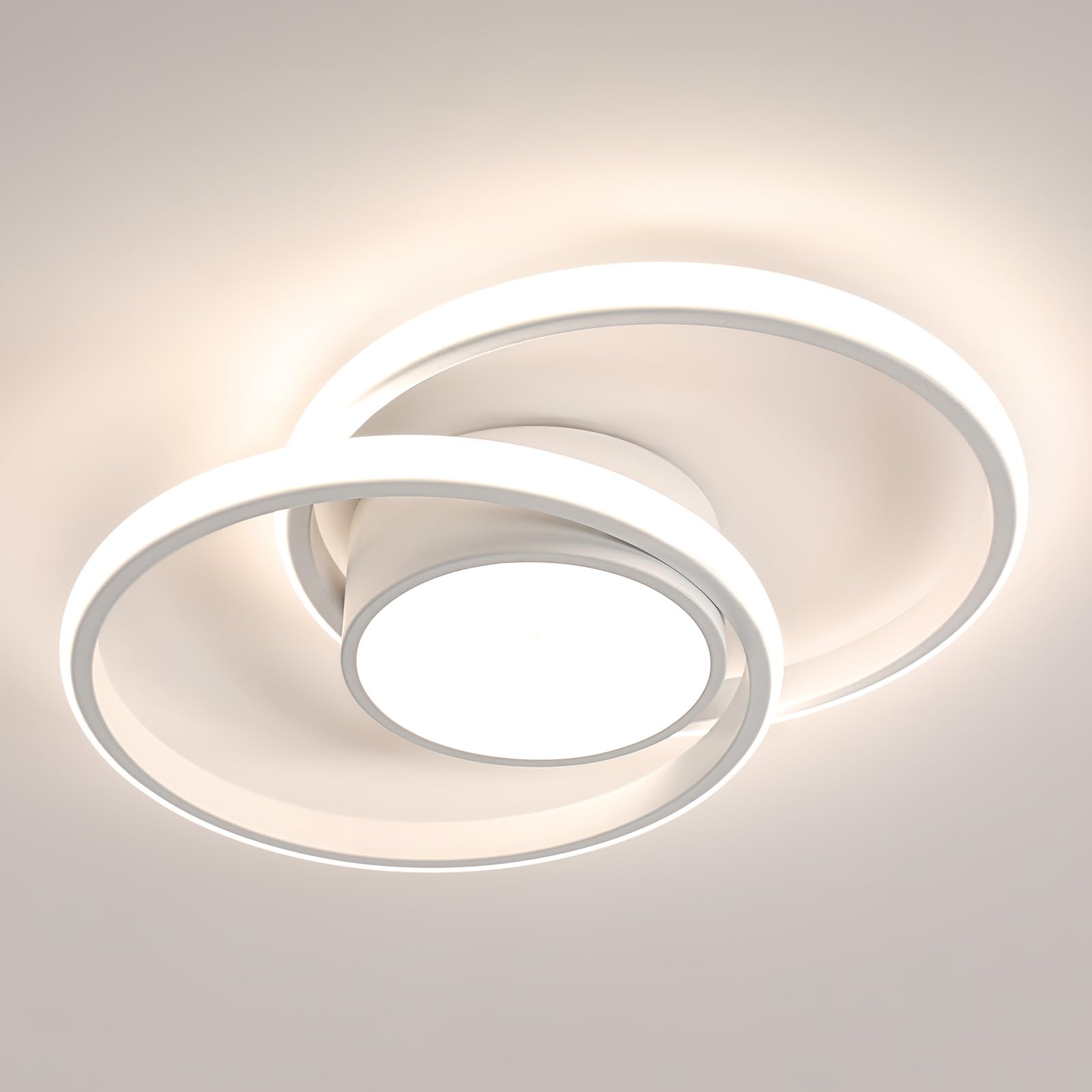 Comely Plafonnier LED Rond 40CM, 40W 4500LM Luminaire Plafonnier Moderne Blanc Chaud 3000k, Lampe de Salon Plafond en Aluminium pour Chambre à Coucher, Cuisine, Salle à Manger