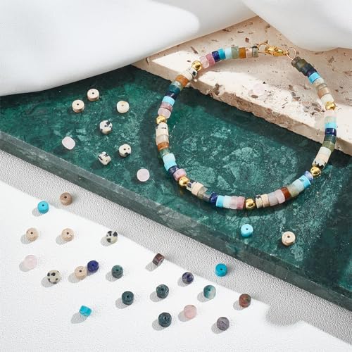 NBEADS 300 Pcs Natural Stone Heishi Beads - Image 4