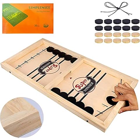 SIMPLENICE Fast Sling Puck Game,Sling Puck Game,Slingpuck Games Toy,Paced Super Winner Board Games Toys for Kids & Adults Medium Size Cover