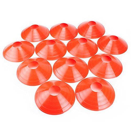 Crown Sporting Goods Set of 12 Soft Plastic Field Disc Cones (Orange)