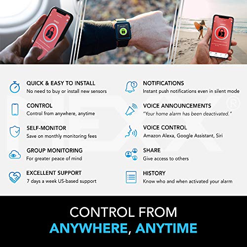 Nexx Smart Alarm Wi-Fi Controller Nxal-100 - Remotely Control Existing Alarm Security System With Nexx App, Compatible With Alexa, Google Assistant, Siri, Smartthings, No Monitoring Service Required #TOP3