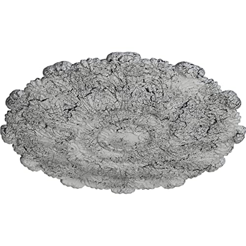 Image of Ekena Millwork CM31DUUWC 31 inch x 1-1 /2 inch Durham Ceiling Medallion, Ultra Pure White Crackle