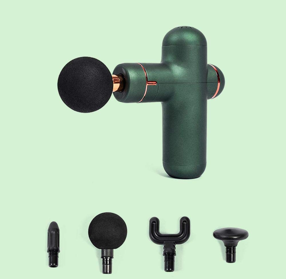 Szybki ręczny masażer mięśni, mini pistolet powięzi USB, masażer mięśni-czarny_8.4v, masażer do głębokich tkanek z głowicami (czerwony 12v)