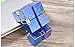 xusheng Infinity Cube Fidget Cube Handheld Fidget Toy Office Desk Toy Relieve Stress Anxiety ADHD OCD for Adult&Kids.Aluminum Alloy. (Blue)