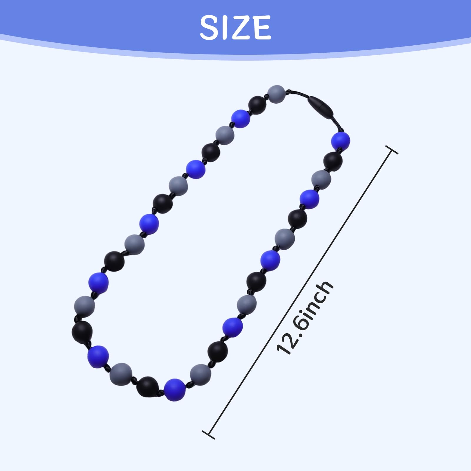 RUIOMII Silicone Sensory Chew Necklace, Chew Necklaces - Image 2