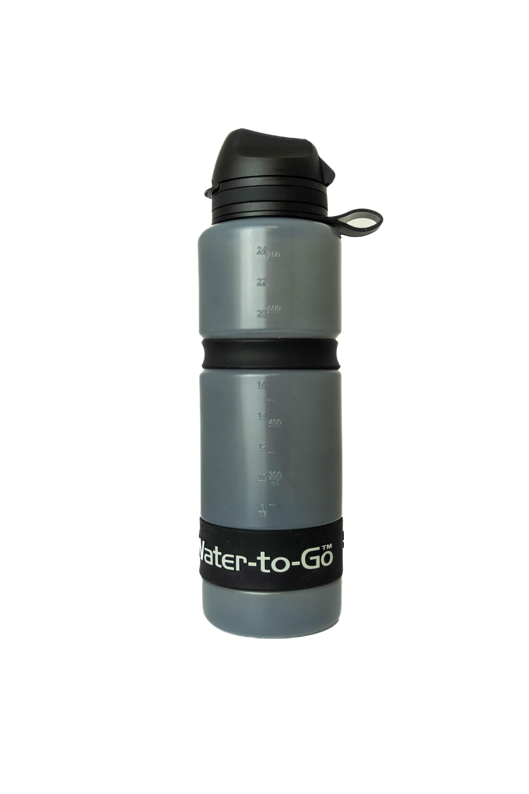 WATER TO GO Cantimplora de 0,75 L, con filtro, beber agua directamente del río, lago o conducto | Ultraligera y libre de BPA | 200 L de potencia de filtrado | Perfecto para viajes, kayak, camping, etc